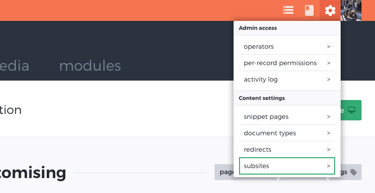 subsites-dropdown