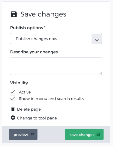 Pages save changes