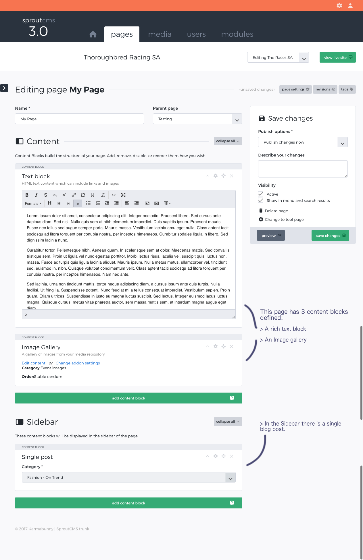page structure