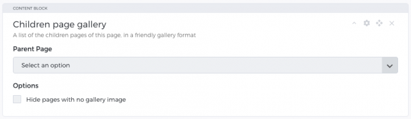 Page Gallery Settings