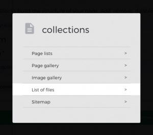 Content Block Files List